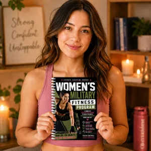 Women's military fitness program spiral notebook, ideal for workout planning and tracking.