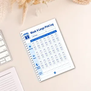 12-Week Medication Log Book Large Print Tracker Weekly Health Planner Organizer Notebook