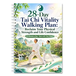 Vista dettagliata della copertina del taccuino a spirale con piano di camminata Tai Chi.