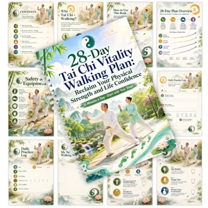 Quaderno del piano di camminata Tai Chi di 28 giorni, planner e diario di esercizi.