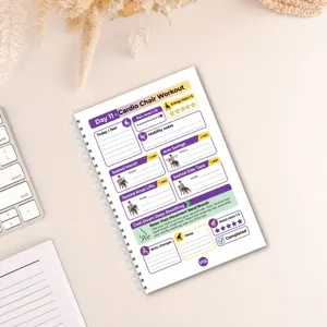 Fitness Stuhl Training Tagebuch Notizbuch täglicher Tracker Planer für Senioren Gesundheit.
