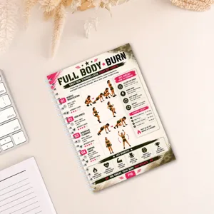 Detailed view of fitness planner page featuring full body workout guide and exercises.