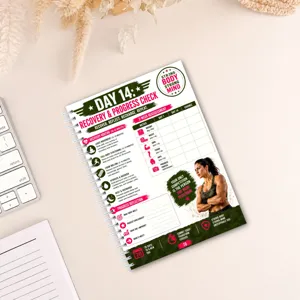 28-Day Fitness Planner Spiral Notebook for Women Workout Body Shaping Tracking Journal