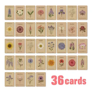 36pcs vintage botanical flower cards watercolor floral illustration blessing greeting cards