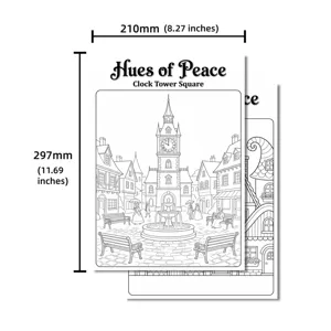 10 pz Poster da colorare con vista sulla strada formato A4 carta da disegno antistress