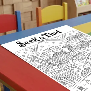 Poster para colorear niños busca y encuentra hoja de actividad dibujo divertido