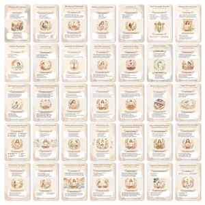 PTSD recovery emotional flashcards set, 36 pieces warm mental health self-care reminder cards.