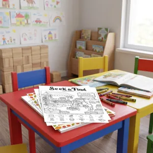 Set de pósteres de colorear para niños mercado agrícola hojas de actividades de búsqueda y diversión