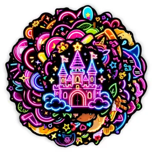50 Pcs Autocollants Néon Esthétique Dessin Animé Stickers Lumineux Étanches pour Téléphone