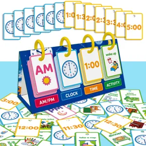 Carte Di Apprendimento Del Tempo Per Bambini Set Di Giocattoli Con Supporto Da Tavolo Per La Gestione Del Tempo Educativo Carte Grafiche Di Routine Quotidiana Ausili Didattici Per Bambini