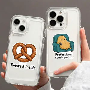 Coque de Téléphone Portable TPU Transparente Design Mignon Drôle Housse de Protection