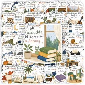 Esthetische lees stickers boeken gezellig planten vintage waterdichte etiketten 50 stuks