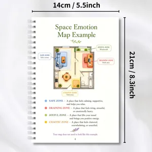 Taccuino planner di sollievo emotivo diario di pianificazione dello spazio spirale 14x21cm.