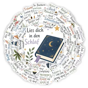 Esthetische literaire boeken stickers pack, leesquote waterdichte stickers voor journal.