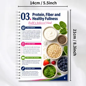 Página de detalle del cuaderno planificador de batidos, guía nutricional y seguimiento.