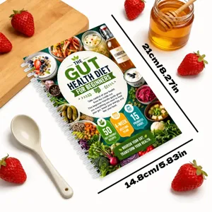 Gut health diet planner notebook spiral bound daily food journal meal plan notebook tracker