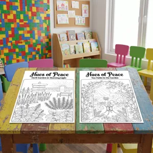 10-pack coloring posters botanical flower garden theme art relaxing drawing sheet for kids adults