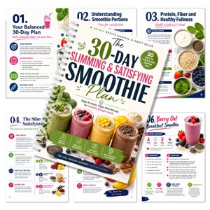 Manual de recetas de batidos de 30 días cuaderno de espiral para perder peso.
