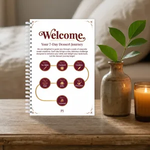 7-daagse dessertgids spiralanotitieboek receptendagboek dagelijkse bakplanner zoete creatie