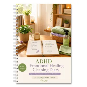 Diario di guarigione emotiva ADHD e taccuino a spirale di 28 giorni per l'organizzazione.