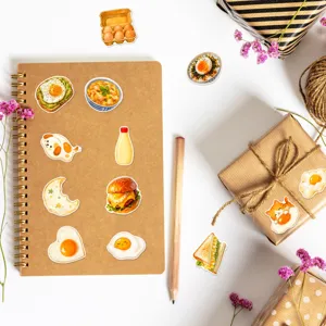 Cute food stickers 50pcs aesthetic waterproof vinyl decals for journaling and crafts DIY