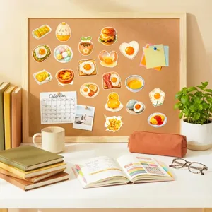 Cute cartoon egg food stickers set creative waterproof decorative sticker for notebook