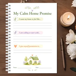 Diario di sollievo emotivo taccuino a spirale pagina interna planner design casa tranquilla