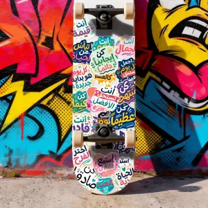 Arabische positive Zitate Aufkleber wasserdichte Abziehbilder fur Skateboard und Handy