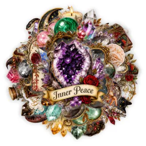 Vintage crystal cluster transparent PET sticker decorative waterproof craft supply for DIY.