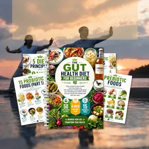 Gut health diet recipe manual coil book 28 pages nutrition guide dietary plan meal prep