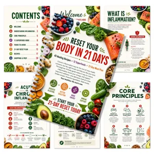 Carnet de planification de régime de 28 pages avec des recettes saines et des guides.