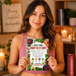 Carnet à spirale de plan de repas de 21 jours avec recettes saines et guide de nutrition.