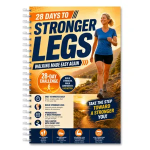 28-Tage Beintraining Spiralbuch, Fitness-Planer und Spazier-Übungsjournal für das Training.
