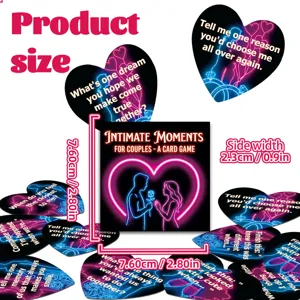 Couples interactive card game heart shaped deep conversation questions fun party board game
