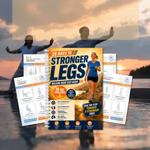 28-Tage-Beintraining Spiral-Fitness-Leitfaden mit täglichen Übungen und Trainingsplänen.