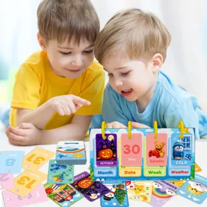 Calendario educativo per bambini carte di apprendimento giocattolo cognitivo prescolare