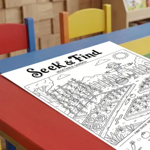 Kinder Malposter Suchbild Gemüsegarten Zeichenpapier Lernspielzeug Malvorlage
