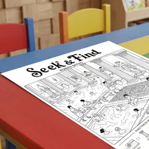 Poster para colorear de tema romano antiguo, divertido juego educativo de buscar y hallar.