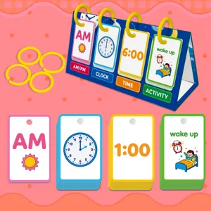 Set di carte da scrivania per bambini apprendimento tempo educazione precoce giocattolo interattivo