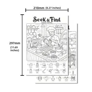 Poster de coloriage pour enfants cherche et trouve puzzle feuille éducative 10pcs