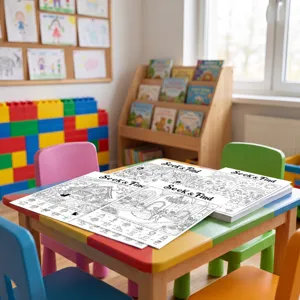 Pósters de Colorear Busca y Encuentra para Niños Hojas Actividades Educativas 10 pzas