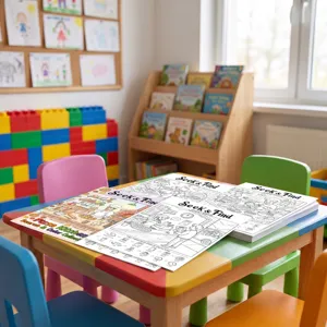 Feuilles d activites de coloriage pour enfants exploration de scene puzzle 10 pcs