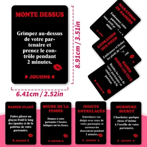Franse koppel interactieve spelkaarten 50st romantische kaartspellen voor intieme avond