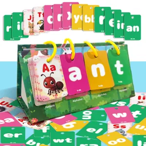 104 Pezzi Parole Visive Carte Didattiche Per Bambini Alfabeto Educativo Animali Giocattoli Con Supporto Da Tavolo Ribaltabile