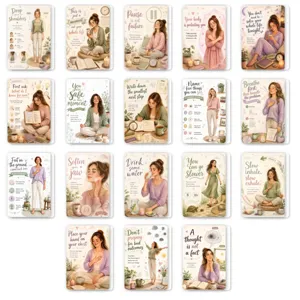 Mindfulness affirmation cards set 18pcs mental health emotional relief relaxation decor