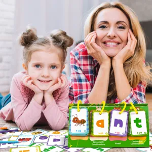 Carte didattiche da tavolo per parole visive, apprendimento precoce e lettura dei bambini.