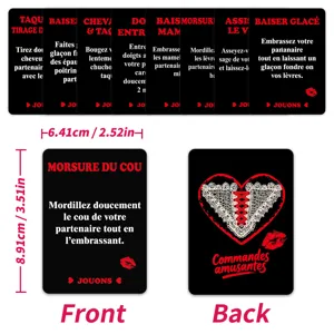 Franse koppel interactieve kaartset 50 stuks romantische sensuele spelletjes voor avondjes.