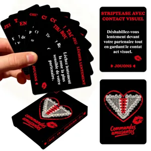 Frans interactief kaartspel voor stelletjes voor volwassenen, leuk romantisch tafelspel.