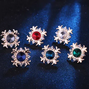 Mini Strass bunter Edelstein Brosche, Legierung Kristall Anzug Reversnadel Pin Mode.
