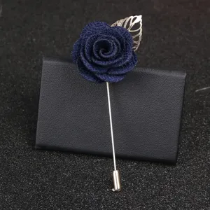 Handgefertigte Stoff Rose Anstecknadel Brosche fuer Herren Anzug Zubehoer Blueten Schmuck